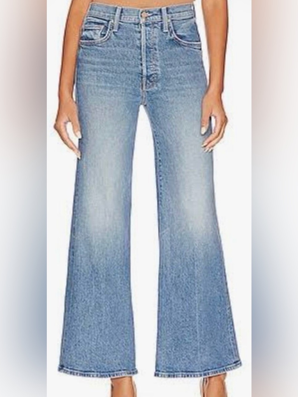 Mother Jeans The Tomcat Roller High Rise Wide Leg Flare Denim Other Moods 26
